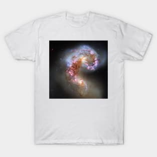 Interacting Spiral Galaxies Cosmic Nebula Universe T-Shirt